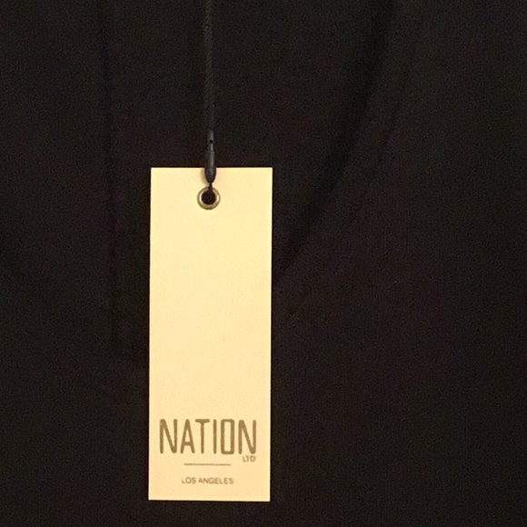 NWT NATION LTD Janessa Puff Sleeve Dress Jet Black - Picture 4 of 8